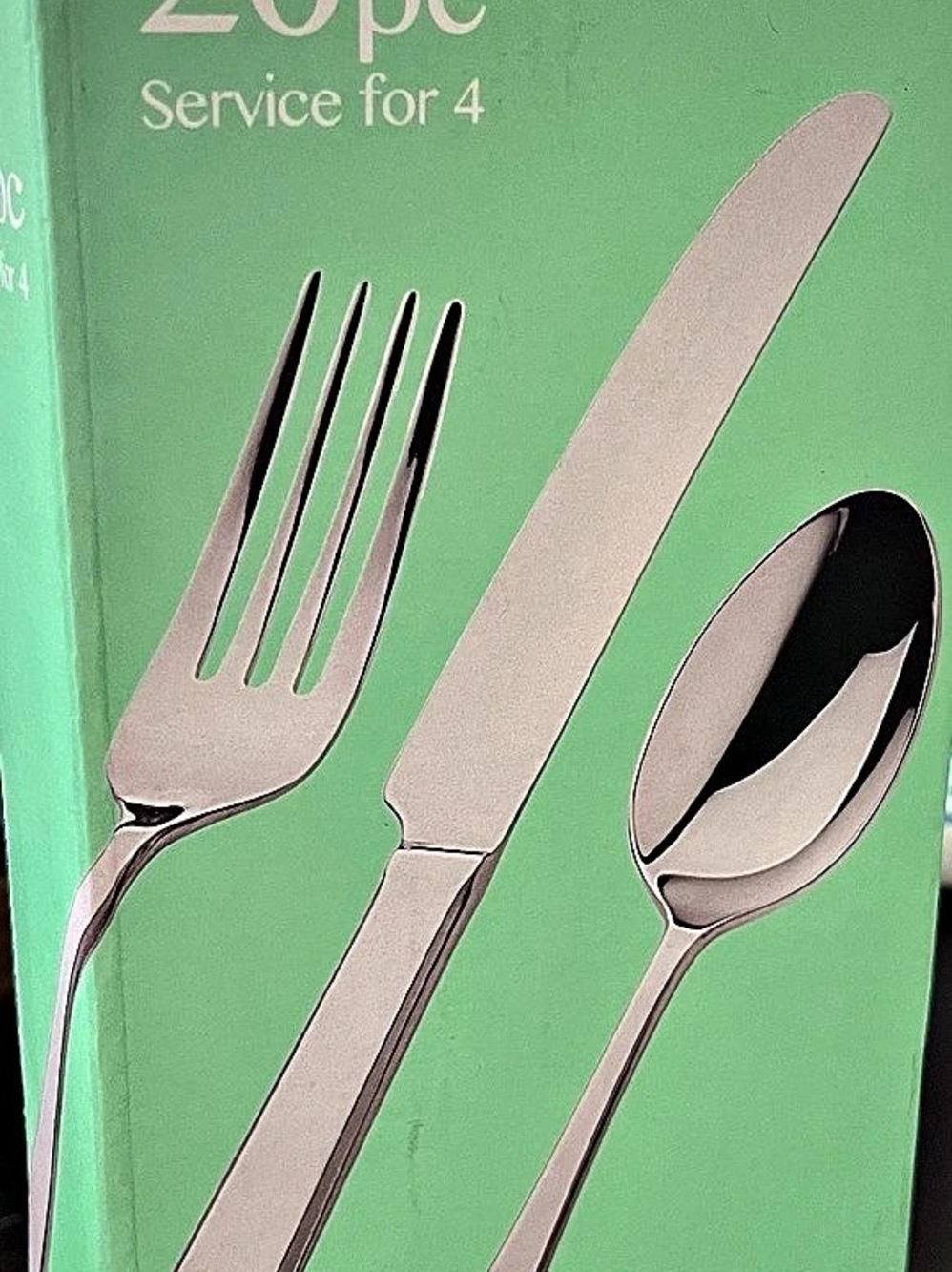 Godinger Glacier 20-Piece Stainless Steel Flatware Set